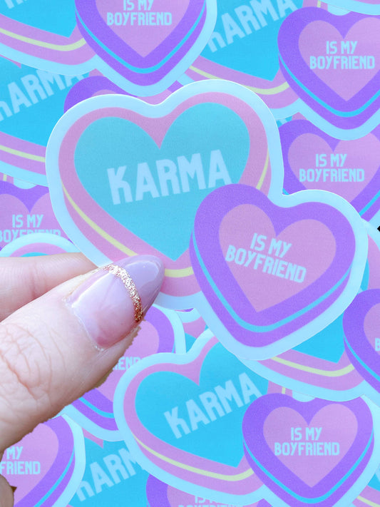 Tay inspired waterproof sticker-karma hearts