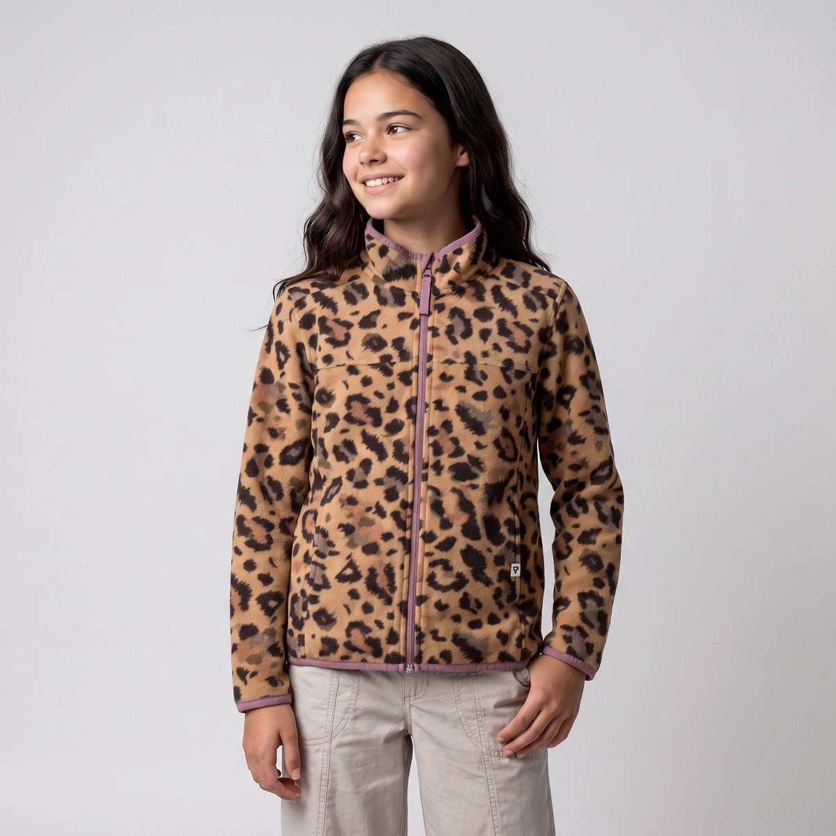 Unisex Trail Microfleece Printed Jacket - Youth Sizing. Checkers and cheetah