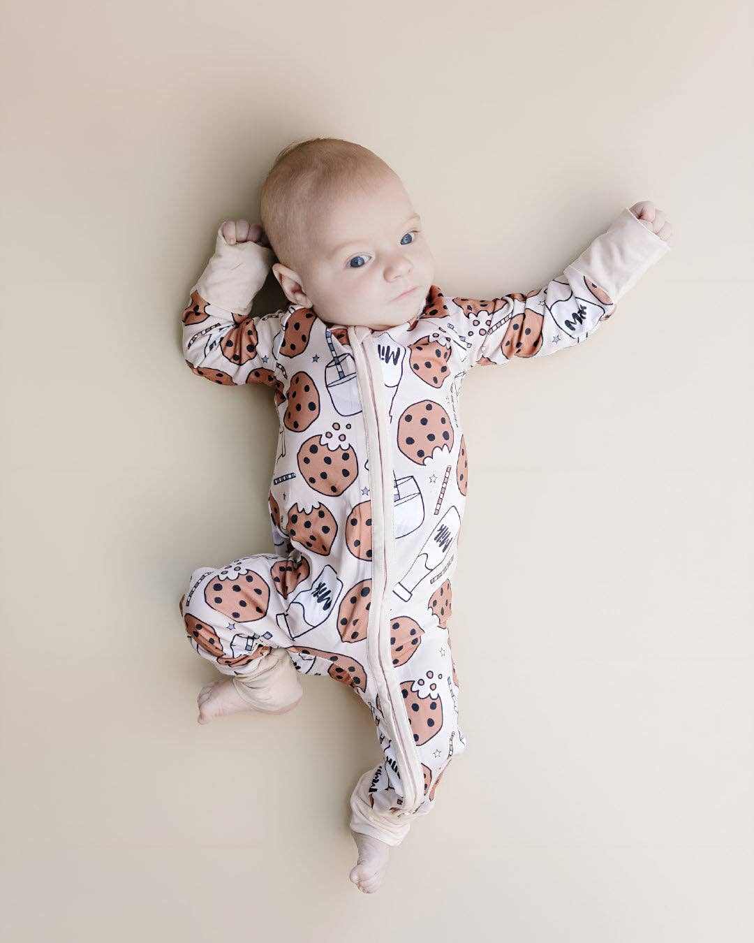 Bamboo Baby Zip Romper | Milk & Cookies