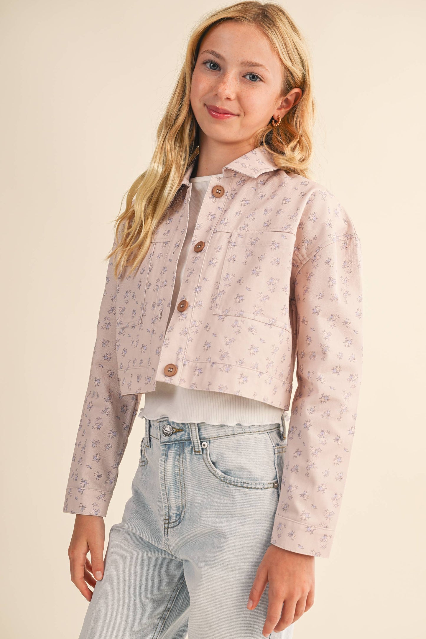 TWEEN KIDS GIRLS CROPPED JACKET (7-14)