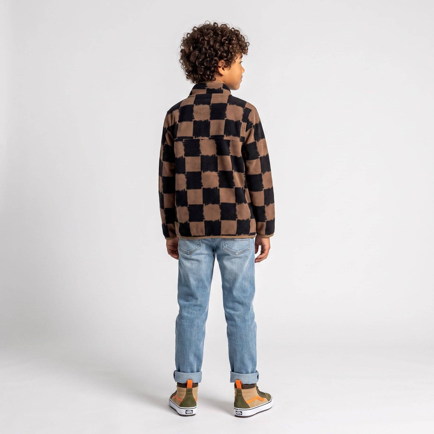 Unisex Trail Microfleece Printed Jacket - Youth Sizing. Checkers and cheetah