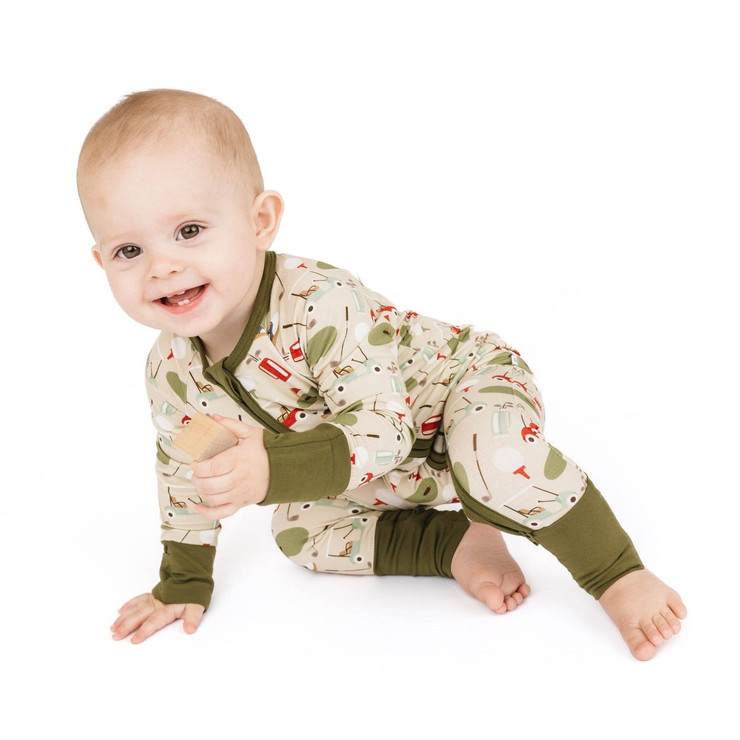 Tee Time Golf Bamboo Convertible Baby Pajamas