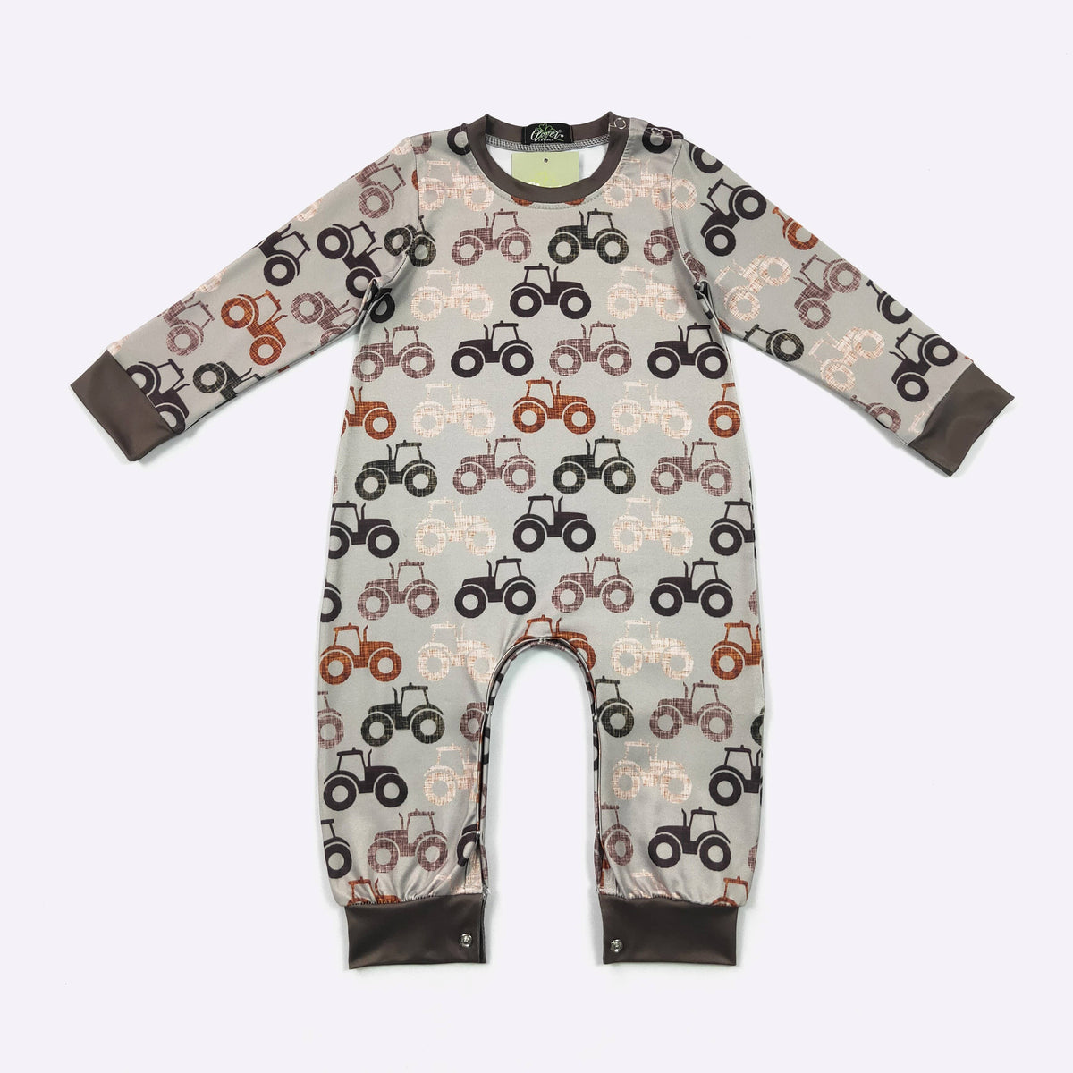 Distressed Tractor Boy Romper