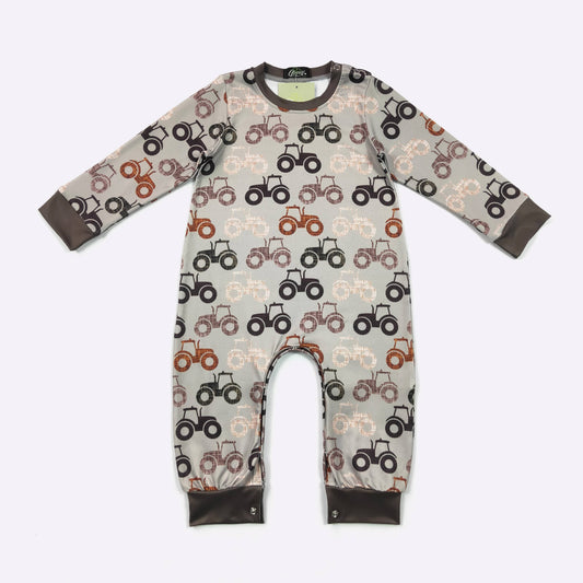 Distressed Tractor Boy Romper