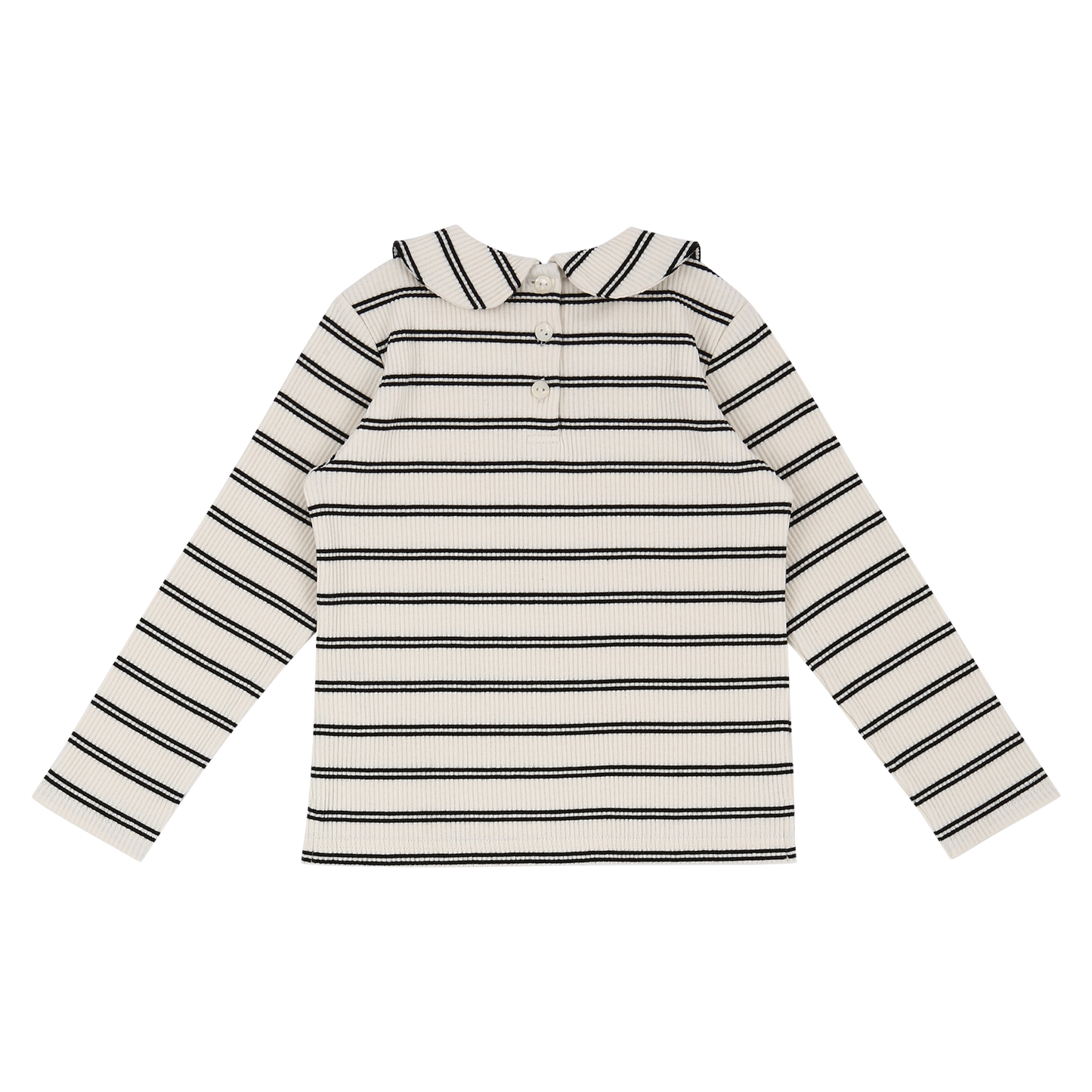 Ribbed Stripe Collared Top