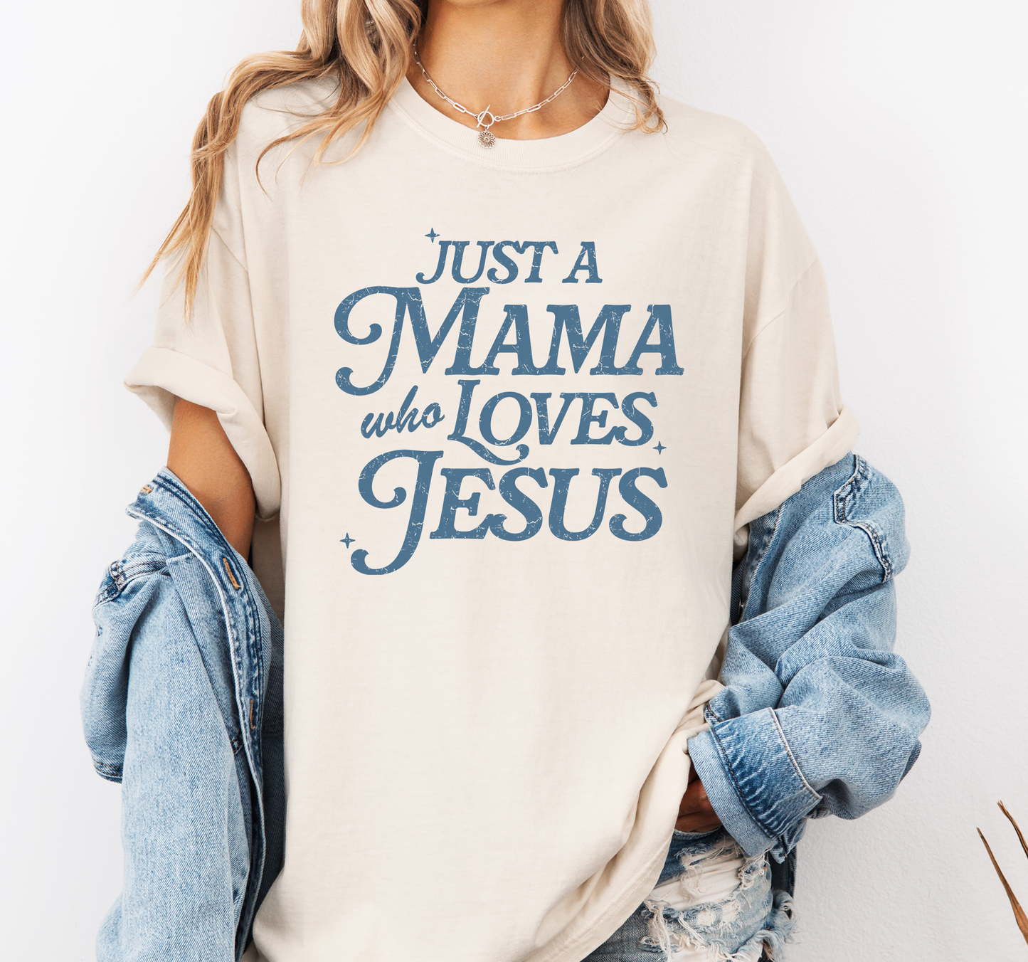Mama Who Loves Jesus, Faith Shirt, Religious, Soft Gildan