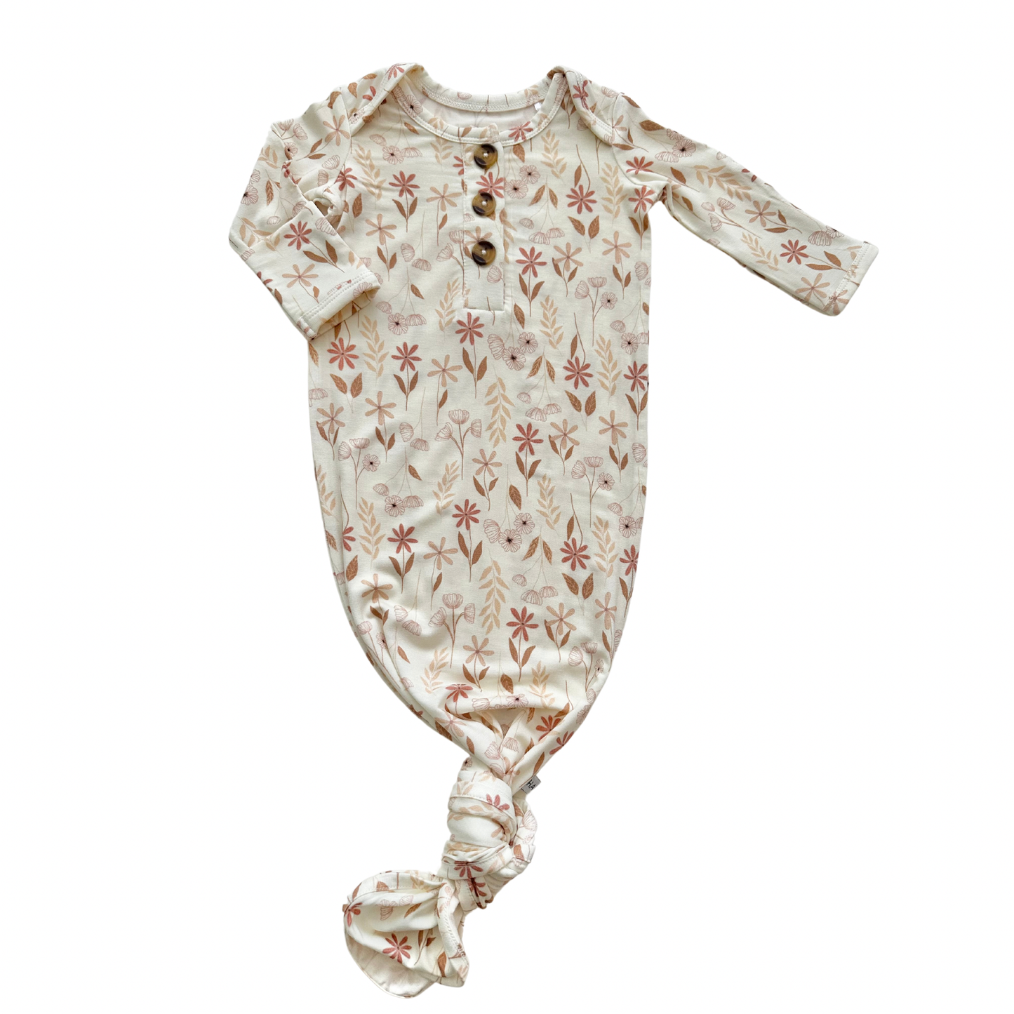 Knotted Baby Gown -  Wildflower