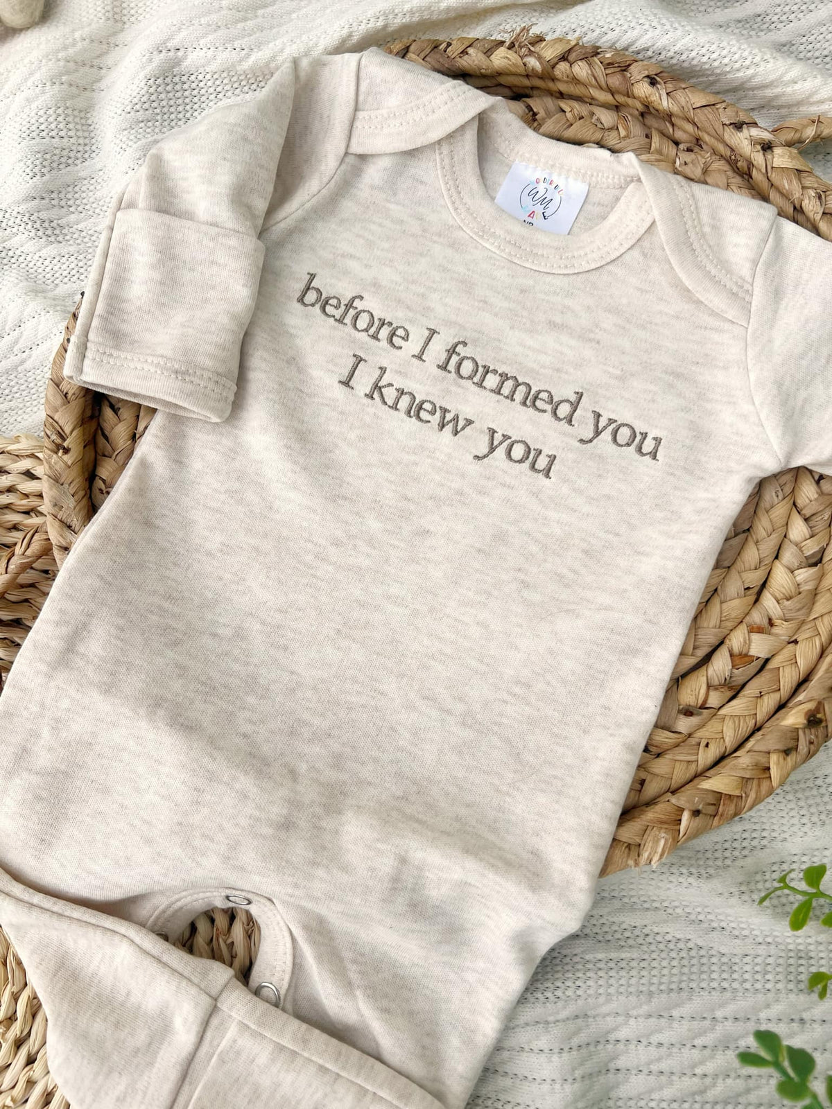 Baby Romper | Before I Formed You, I Knew You print