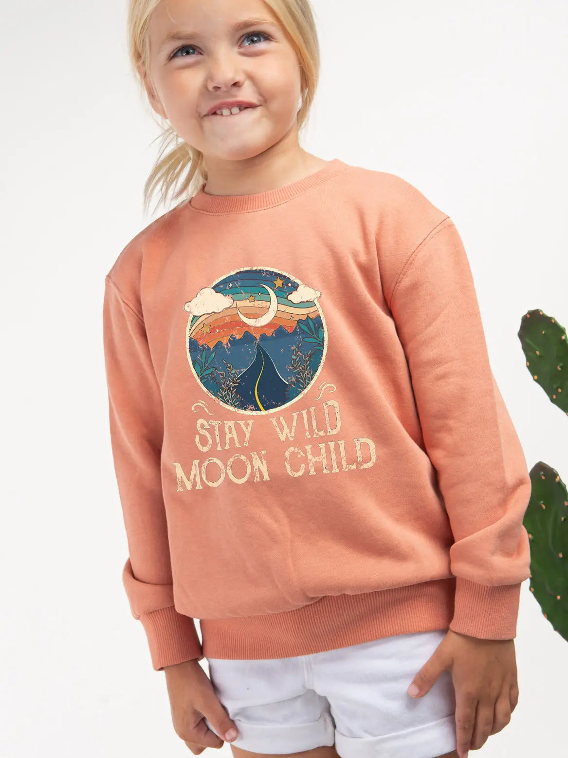 Kids Stay Wild Moon Child Graphic Sweatshirt