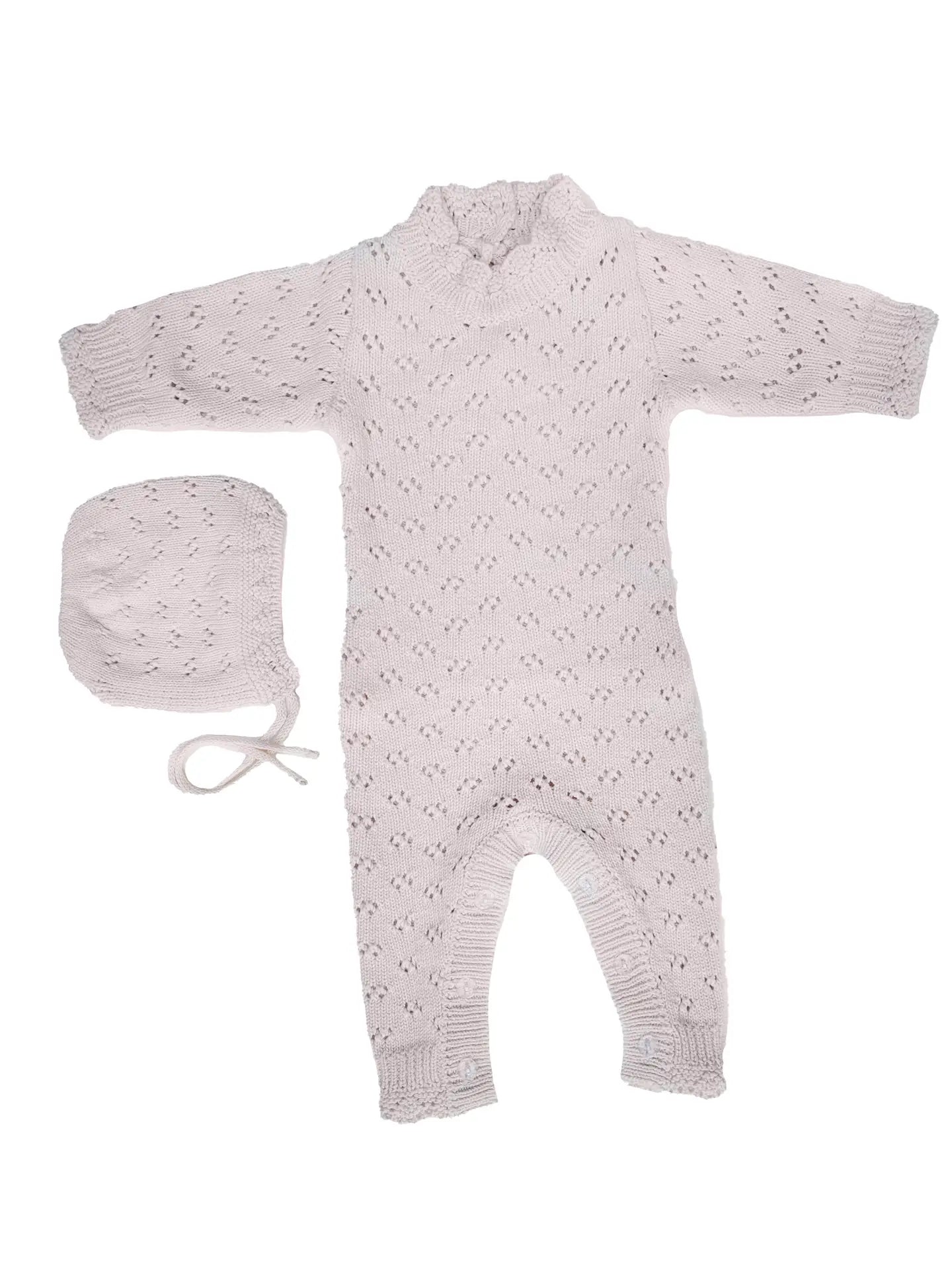 Grace Knitted Romper With Hat