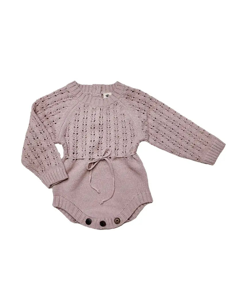 Zoya Cotton Sweater Romper Baby Outfit