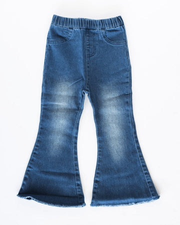 SOPHIE DENIM BELL BOTTOMS - DARK WASH