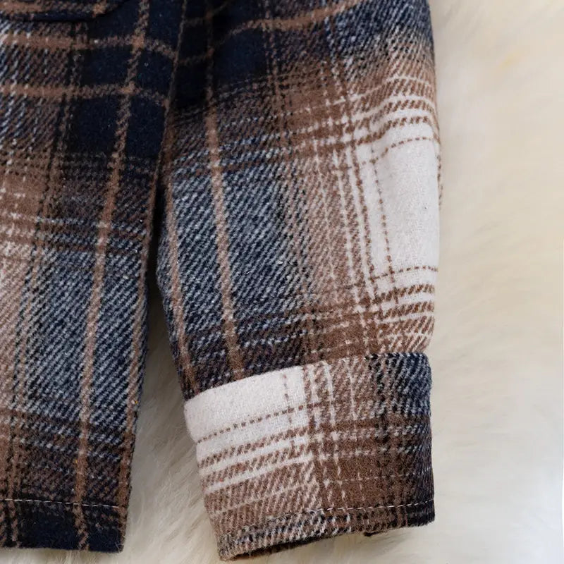 Plaid Shacket with Front Pockets