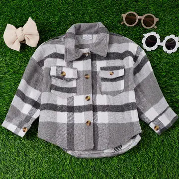 Gray Plaid Shacket