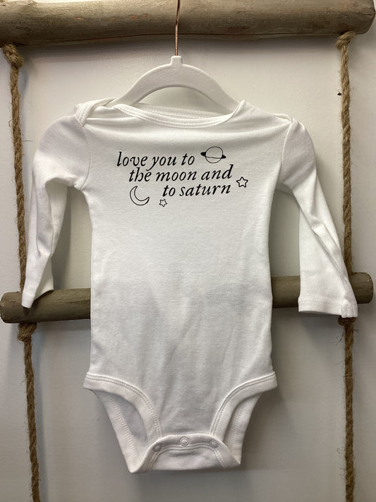 Love You To The Moon And Saturn Long Sleeve Onesy