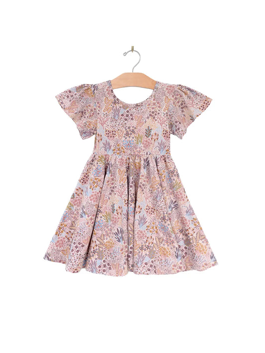 Twirl Dress- Spring Garden- Lilac