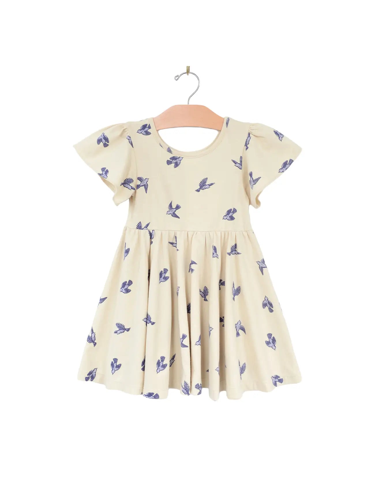 Twirl Dress- Bluebird- Natural