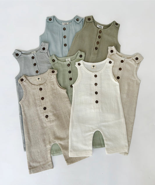 Baby Boy Linen Romper Jumpsuit