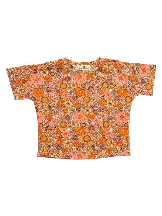 Over-Sized Tee | Retro Floral | Cotton