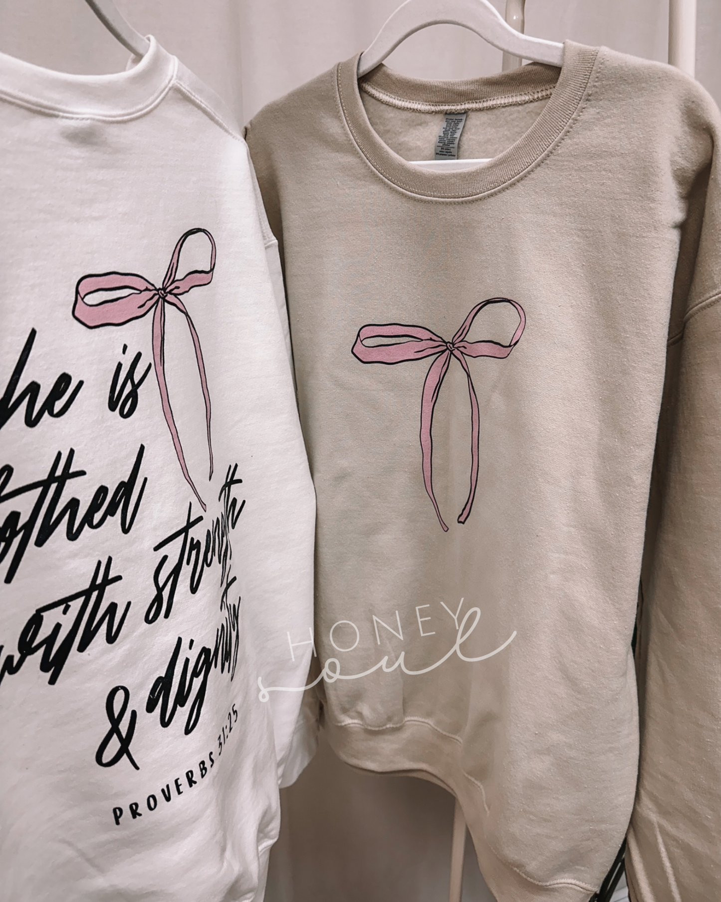 She Is Clothed Bow Sweatshirt