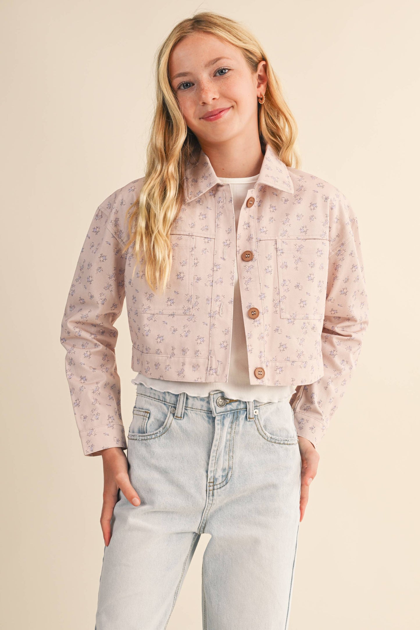 TWEEN KIDS GIRLS CROPPED JACKET (7-14)