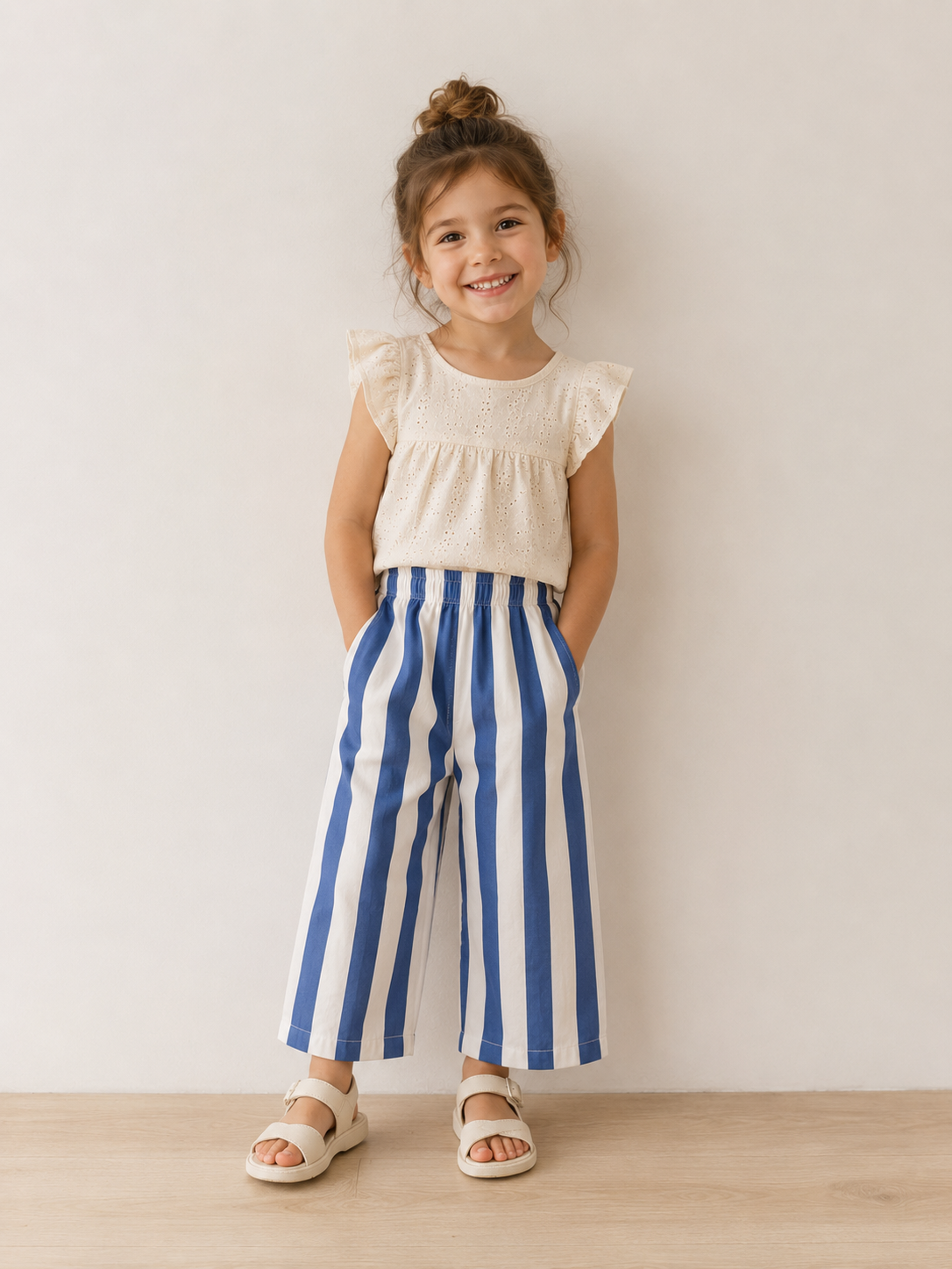 Blue wide leg Pant