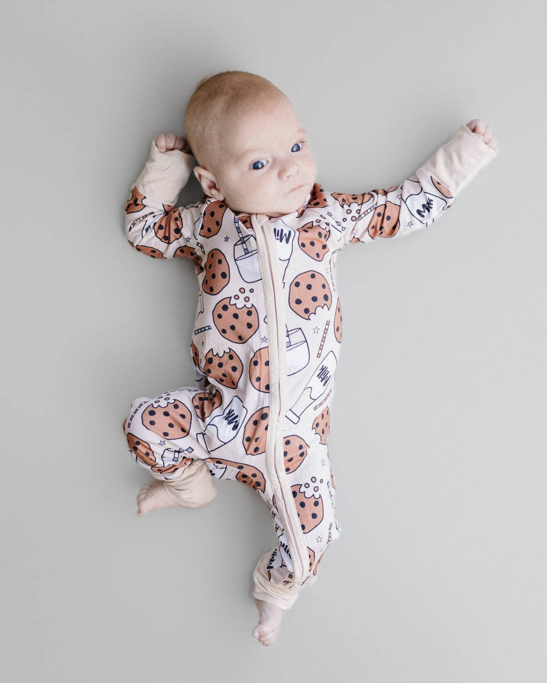 Bamboo Baby Zip Romper | Milk & Cookies