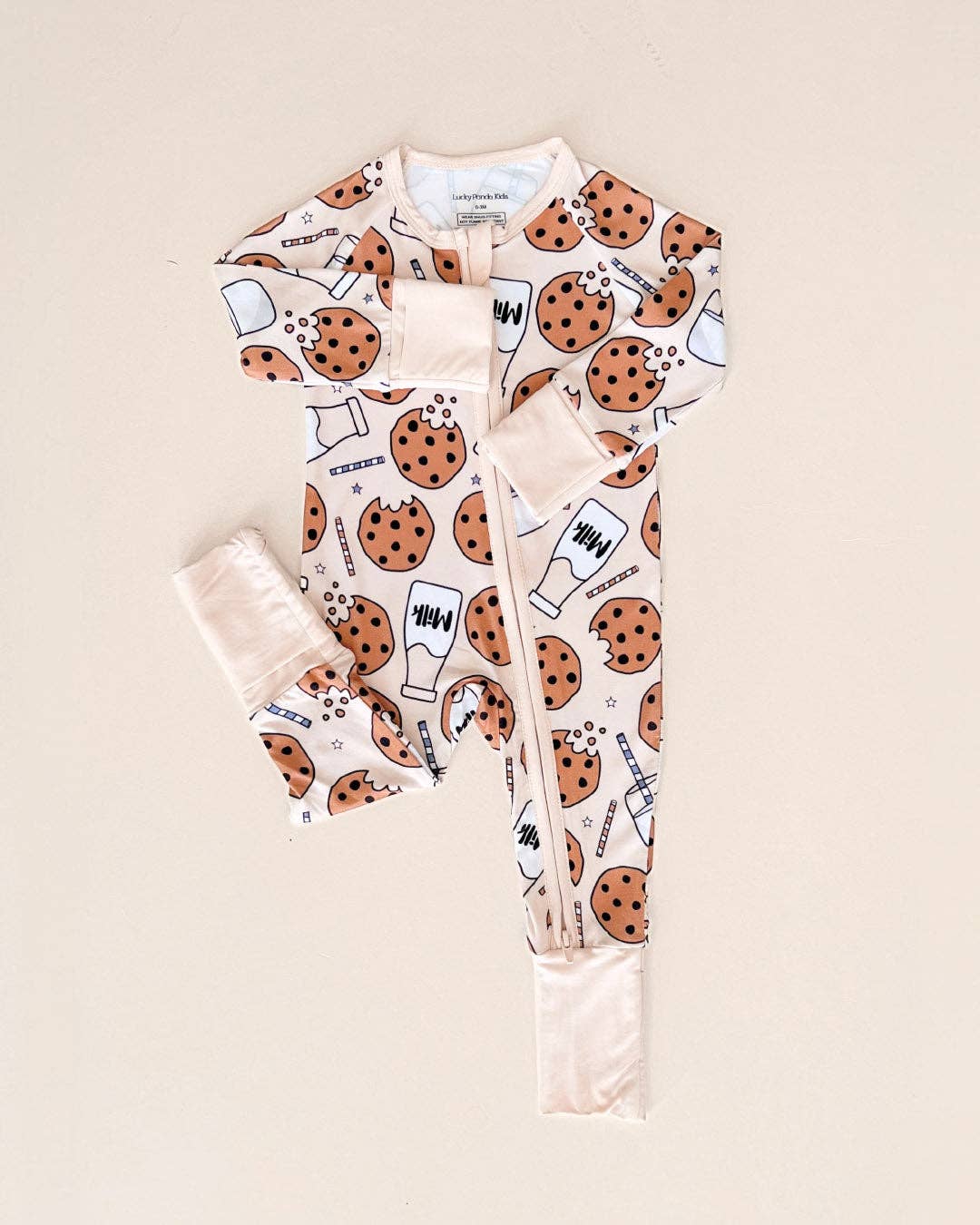 Bamboo Baby Zip Romper | Milk & Cookies