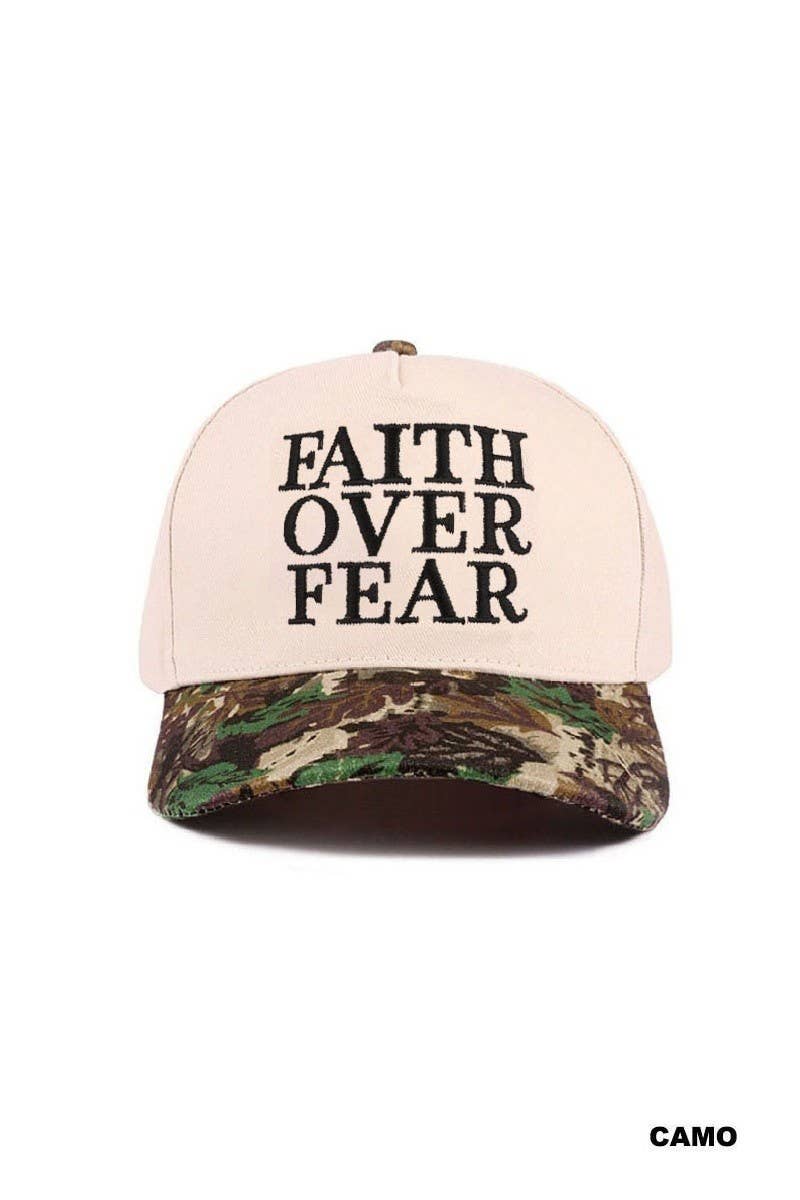 Faith Over Fear Two Tone Cotton Hat