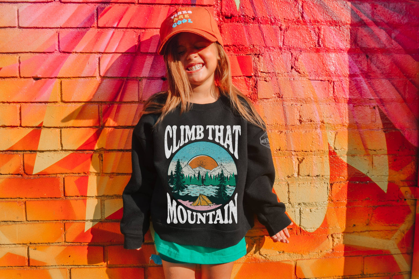 Climb That Mountain Kids Crewneck Sweatshirt