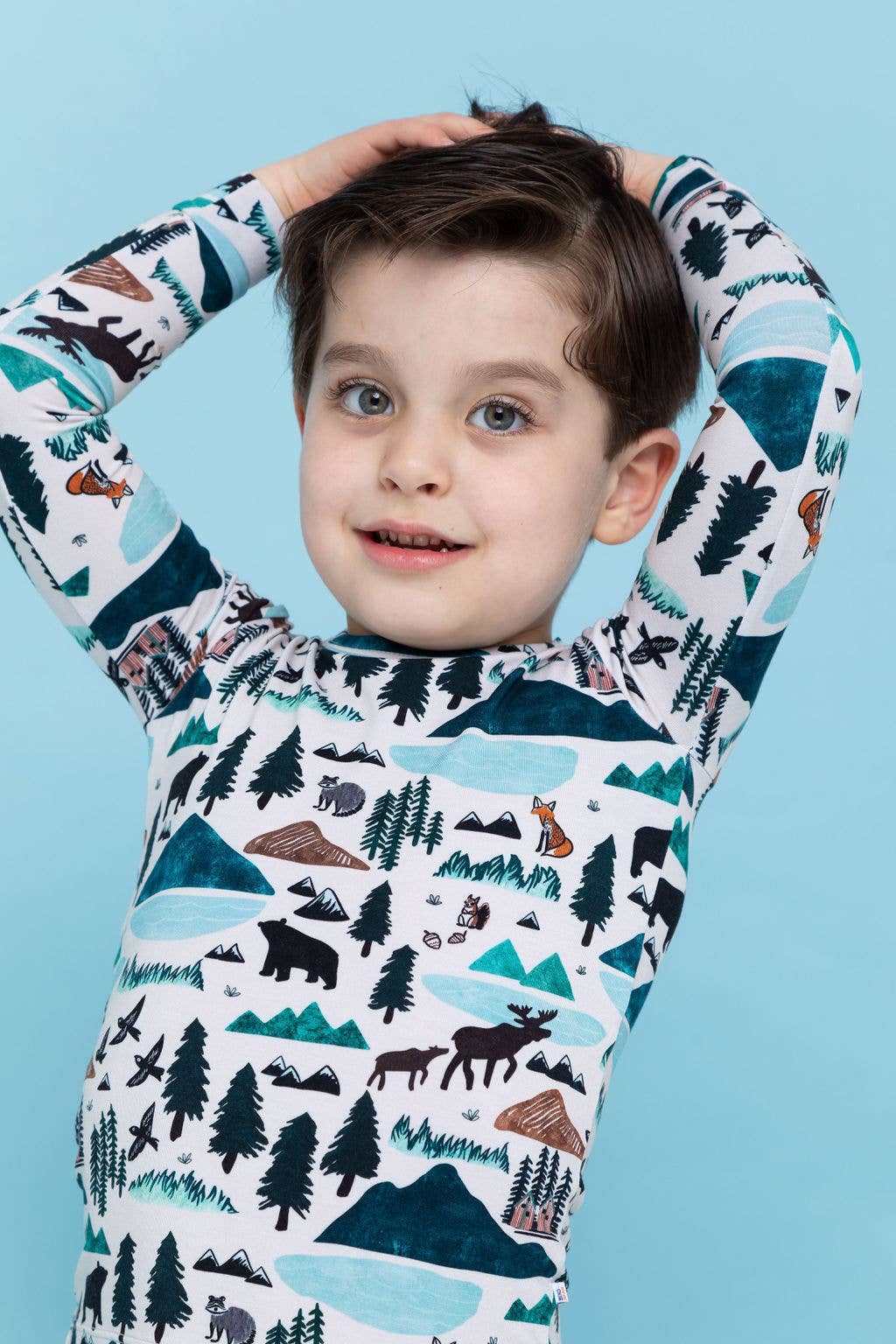 Kids Bamboo Pajamas - Into The Wild Mountain 