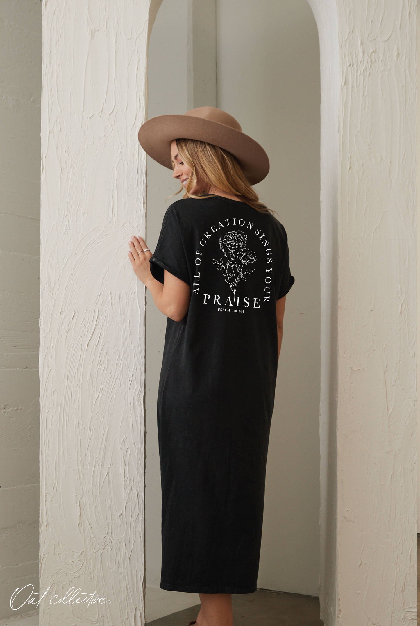 PRAISE THE LORD Mineral Washed Graphic Dress