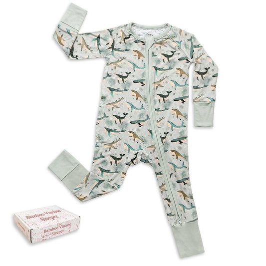 Miaoberry Boho Whales Baby Bamboo Convertible Sleeper