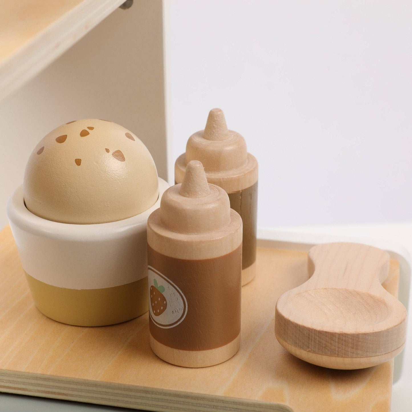 Wooden Ice Cream Shop Pretend Play Set – Montessori Toy 3+
