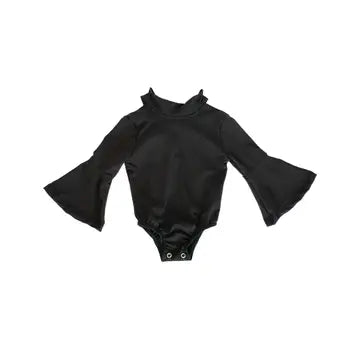 Clover Bell Sleeve Leotard - Black