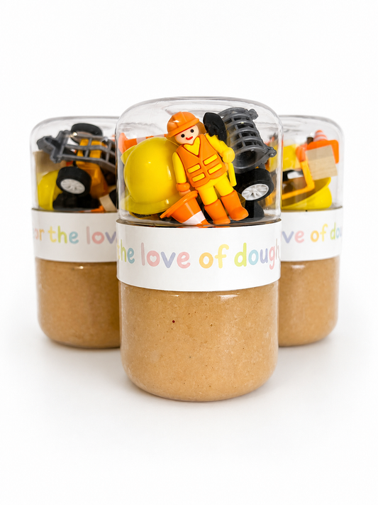 Construction Sensory Dough Double Jar