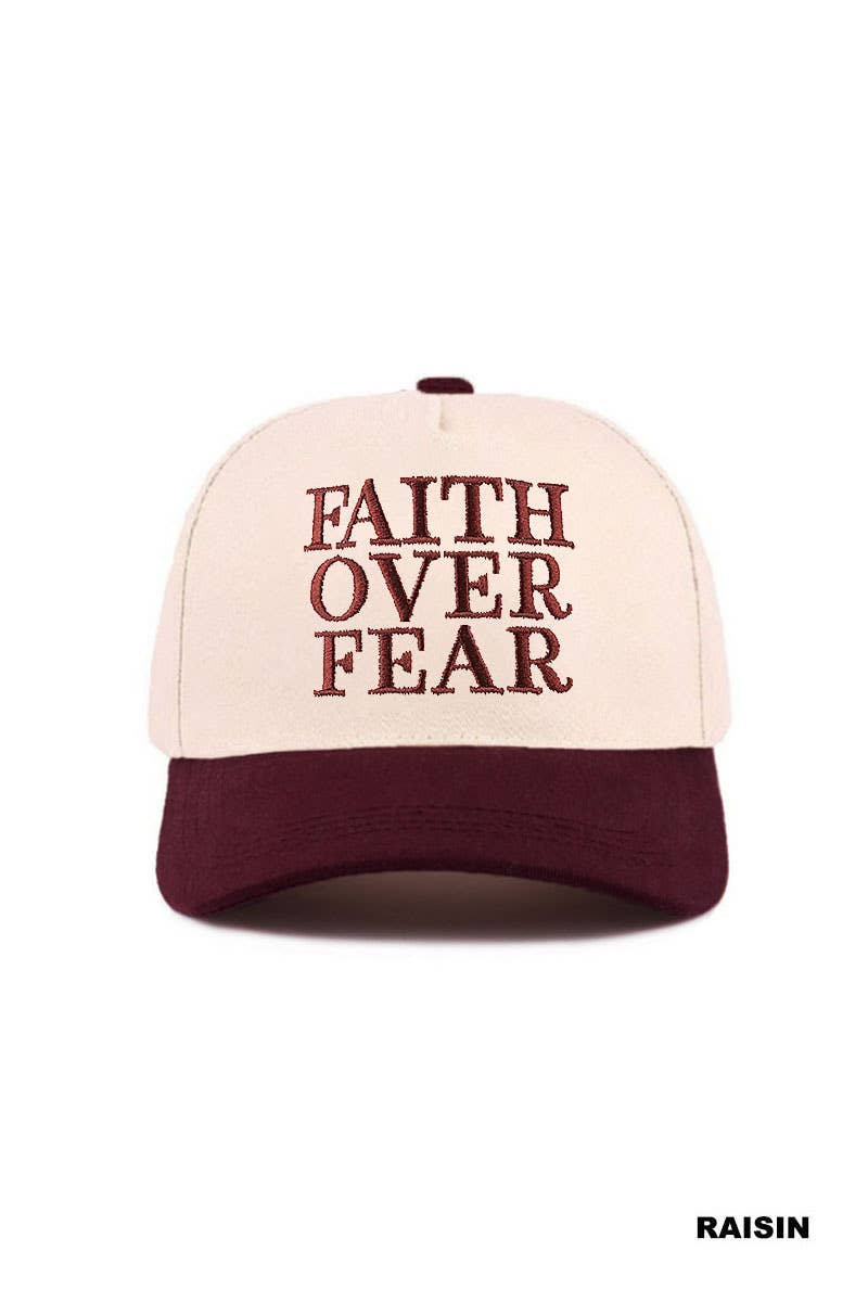 Faith Over Fear Two Tone Cotton Hat