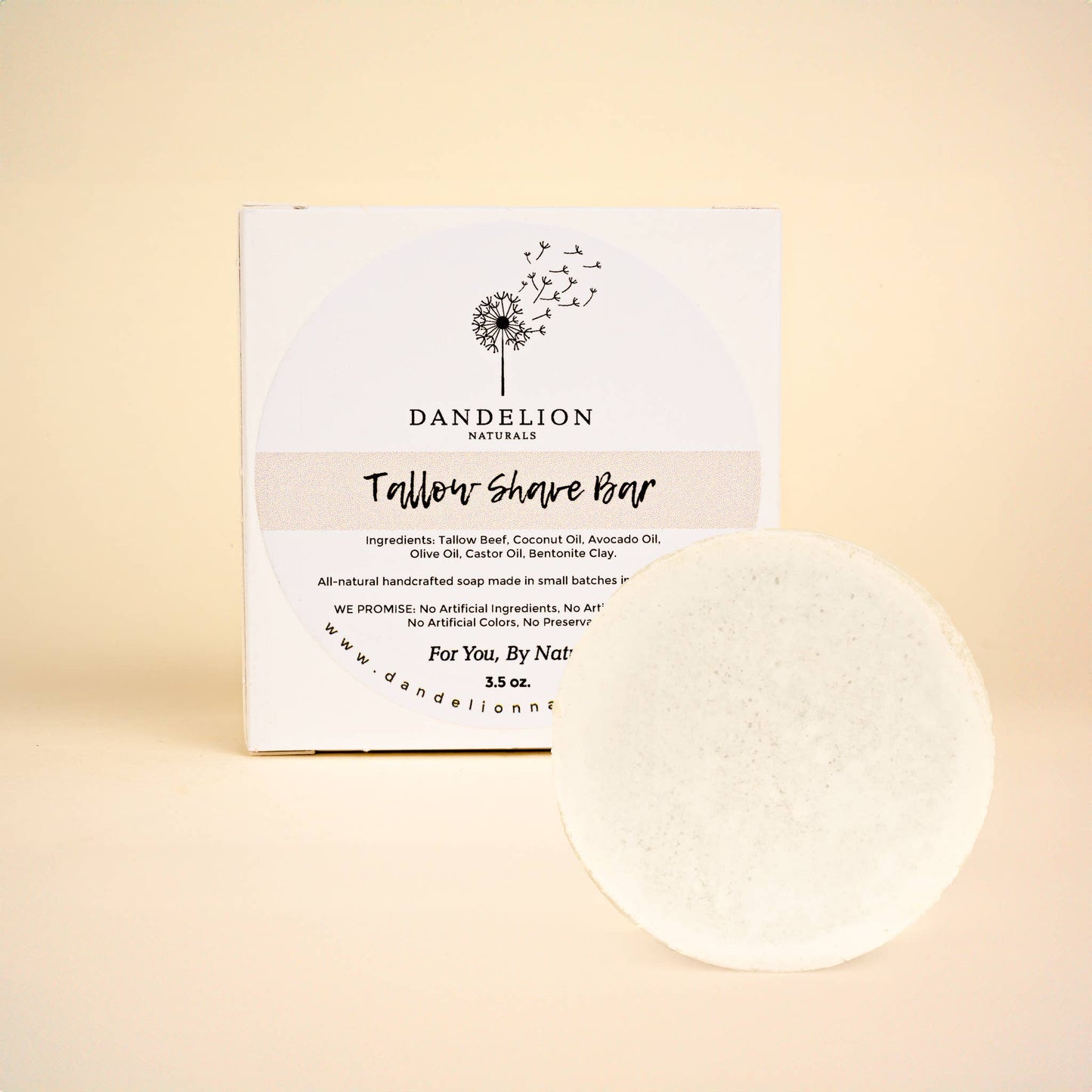 Shave Bar | Shave Soap | Tallow Shave Soap | Unscented Soap