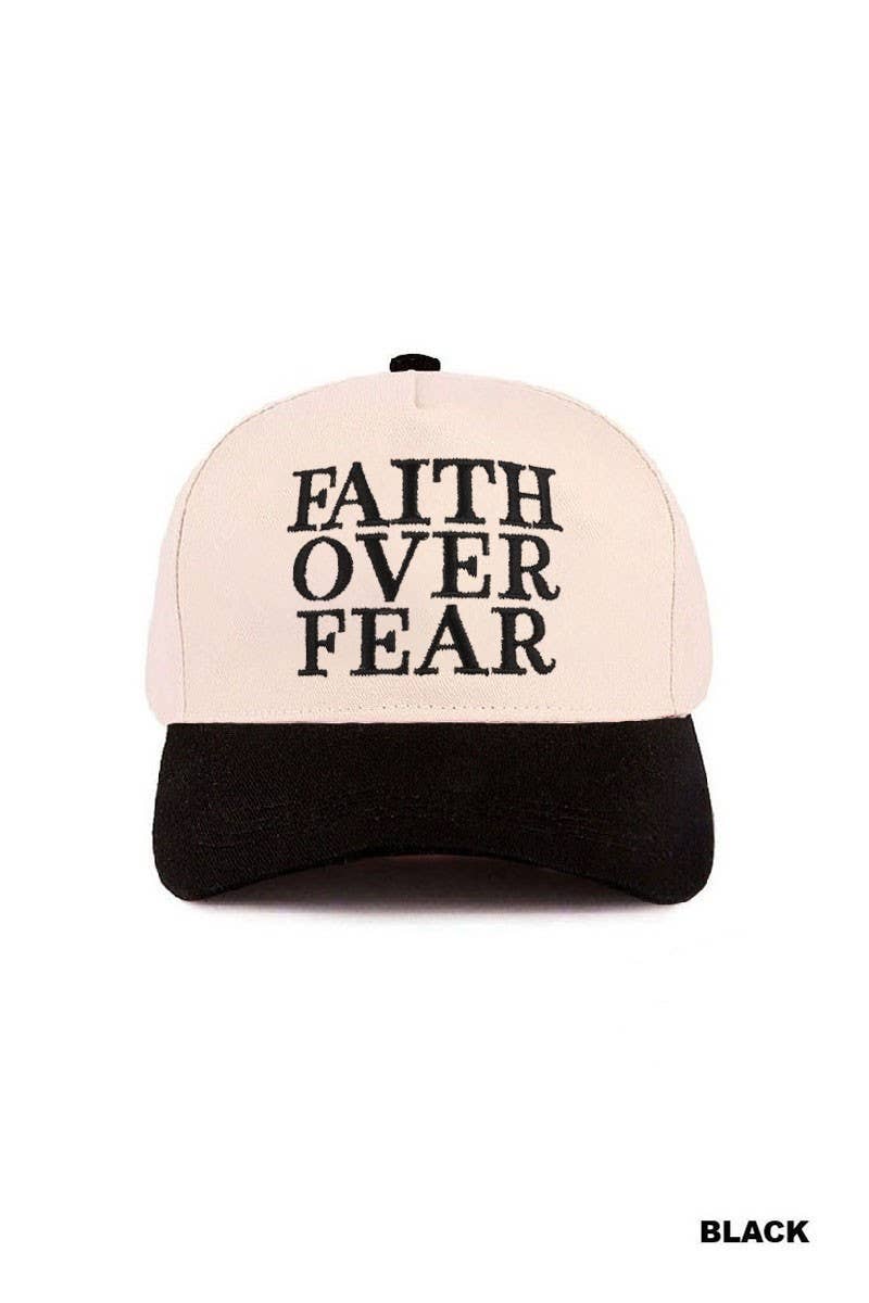 Faith Over Fear Two Tone Cotton Hat