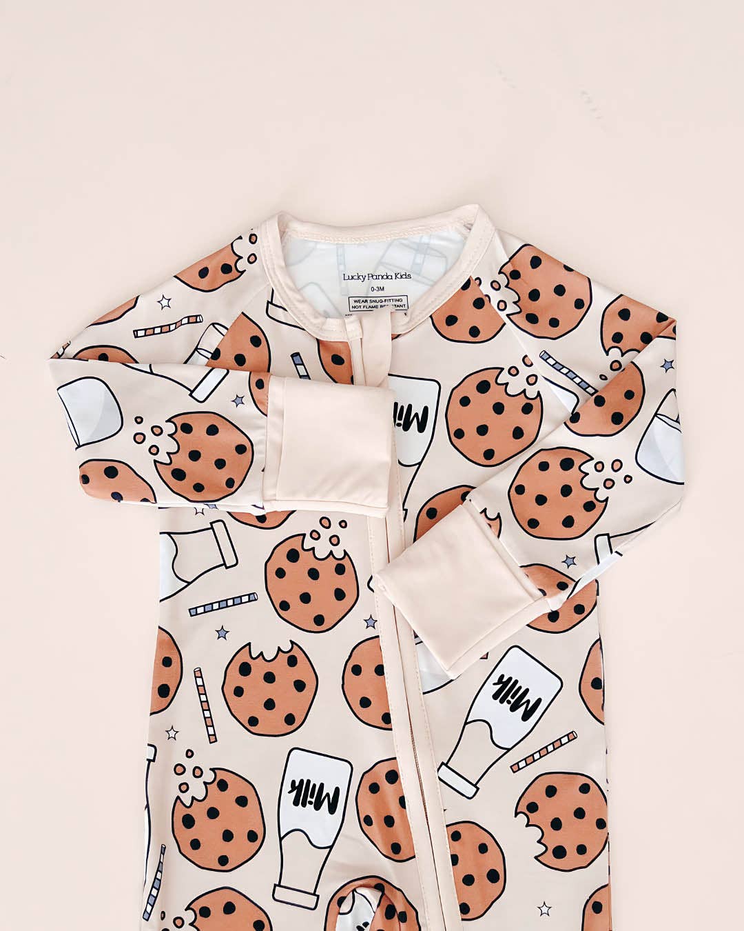 Bamboo Baby Zip Romper | Milk & Cookies