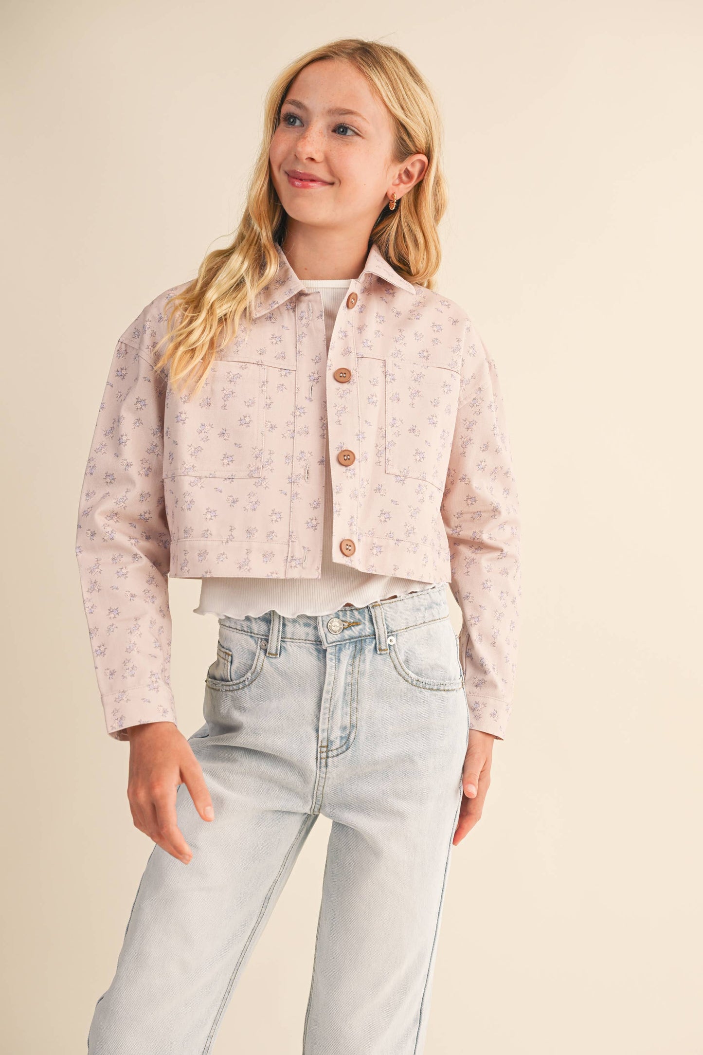 TWEEN KIDS GIRLS CROPPED JACKET (7-14)