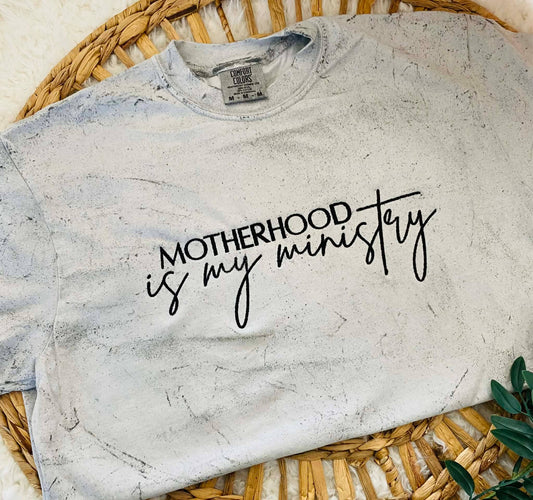 Embroidered Motherhood is My Ministry Christian Shirt