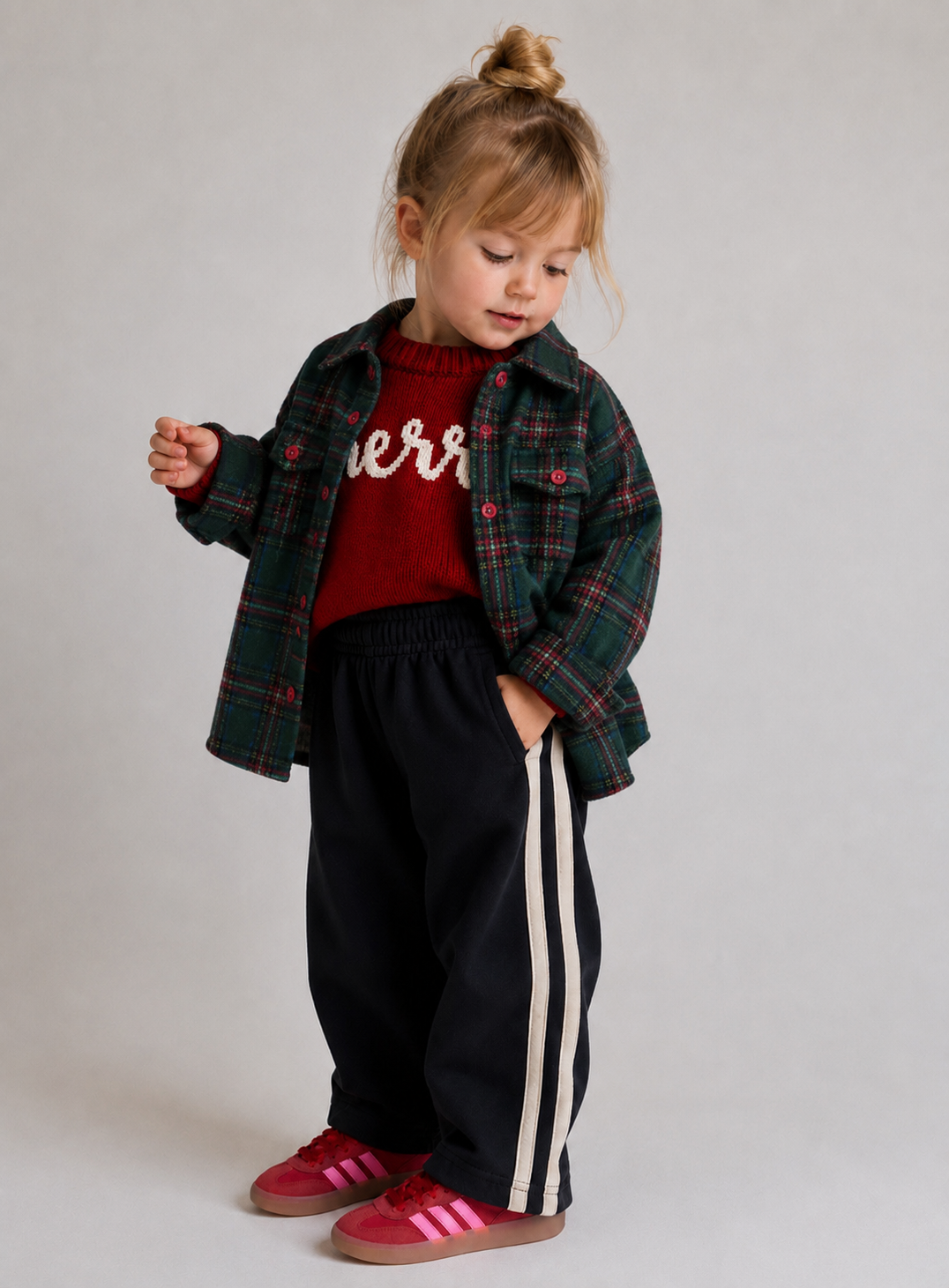 Black Double Stripe Pants with pockets