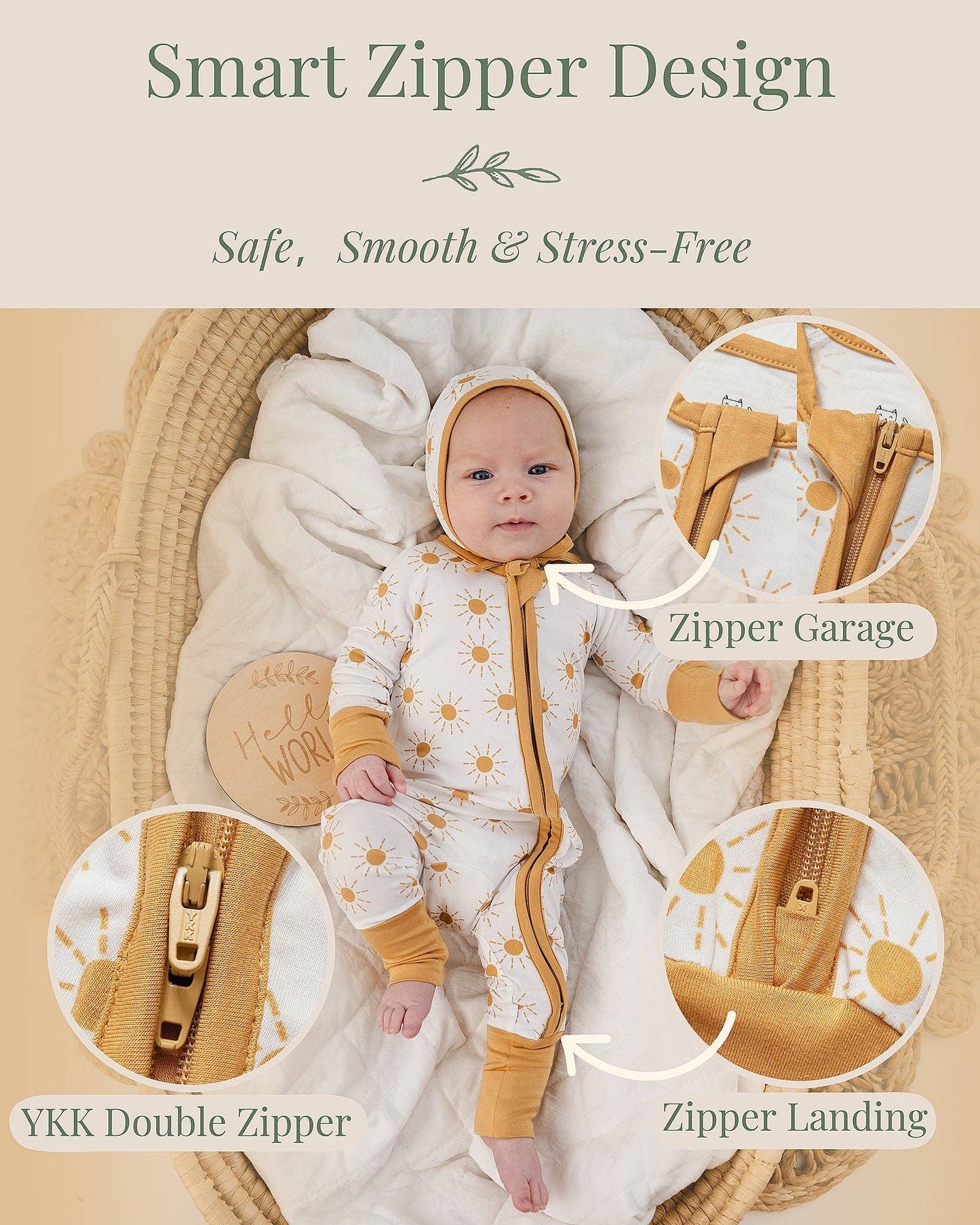 Miaoberry Sunshine Baby Bamboo Convertible Sleeper
