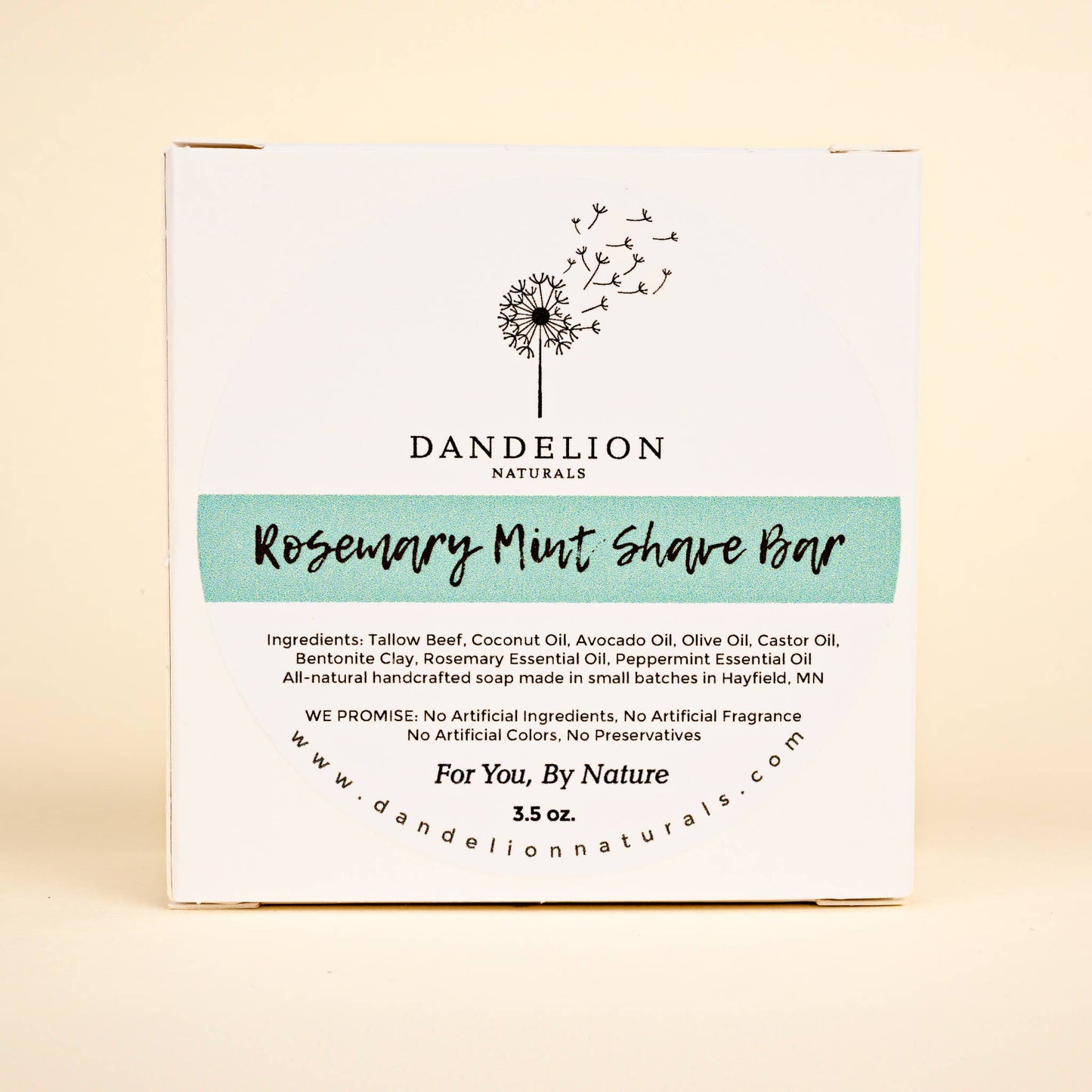 Shave Soap | Shave Puck | Rosemary + Mint | Tallow Shave Bar