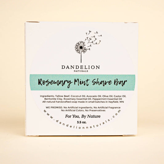 Shave Soap | Shave Puck | Rosemary + Mint | Tallow Shave Bar