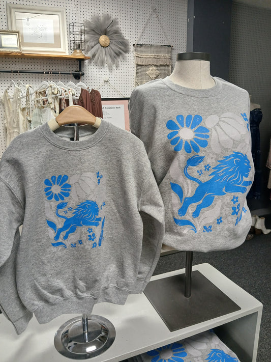Detroit Boho Football Graphic Youth Sweatshirt